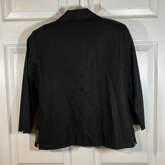 NWOT Alfred Dunner Petite Blazer Jacket Embellished Mother-of-Pearl Seed Bead 6P - Picture 2 of 14